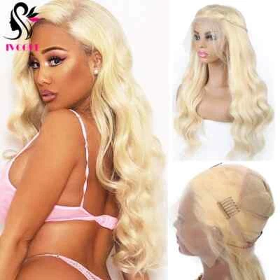 Парик Ash Blonde Full Lace Wig Body Wave женский бесклеевой парик из человеческих волос 613 можно покрасить - Изображение 1 из 4