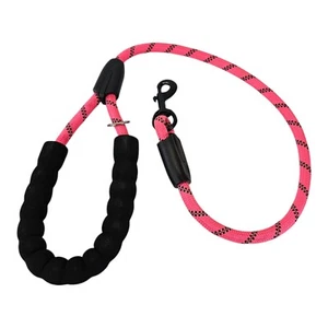 Hundeleine Nylon Führstrick gepolsterter Griff rosa - Bild 1 von 2
