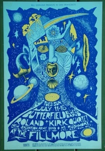 BG72 Butterfield Blues Band•Roland Kirk•1967 Fillmore Primera Impresión Casi Nuevo 14x21 - Imagen 1 de 1