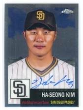 2022 Topps Chrome Platinum Autograph Ha-Seong Kim Auto Padres