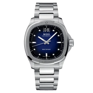 *NUEVO* Reloj para hombre Mido Multifort TV esfera azul banda de acero M0495261104100 - Imagen 1 de 4
