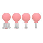 (Pink)4Pcs Glass Face Cupping Set Silicone Lymphatic Drainage Skin Lifting Gsa