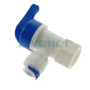 Válvula de bola de barril de presión de agua RO codo hembra 1/4"" 3/8"" Pushfit - BSP codo hembra 2 piezas - Imagen 1 de 3