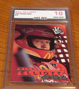 BILL ELLIOTT****1999 PRESS PASS--GEM MINT 10**NASCAR-----RACING---Mad DOG GRADED - Picture 1 of 2