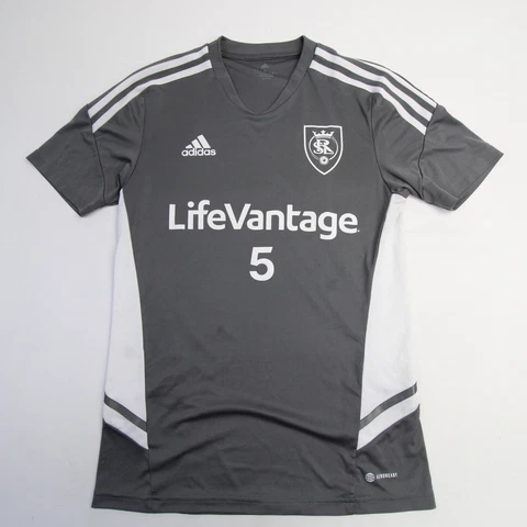 Real Salt Lake adidas Practice Jersey - Soccer Men's Gray/White Used Cover
