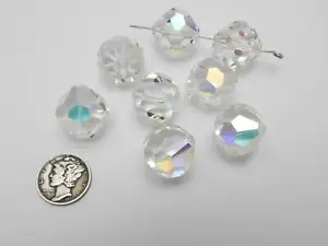 Crystal AB (18mm) Vintage Swarovski 5300 Crystal Round Beads - Picture 1 of 5