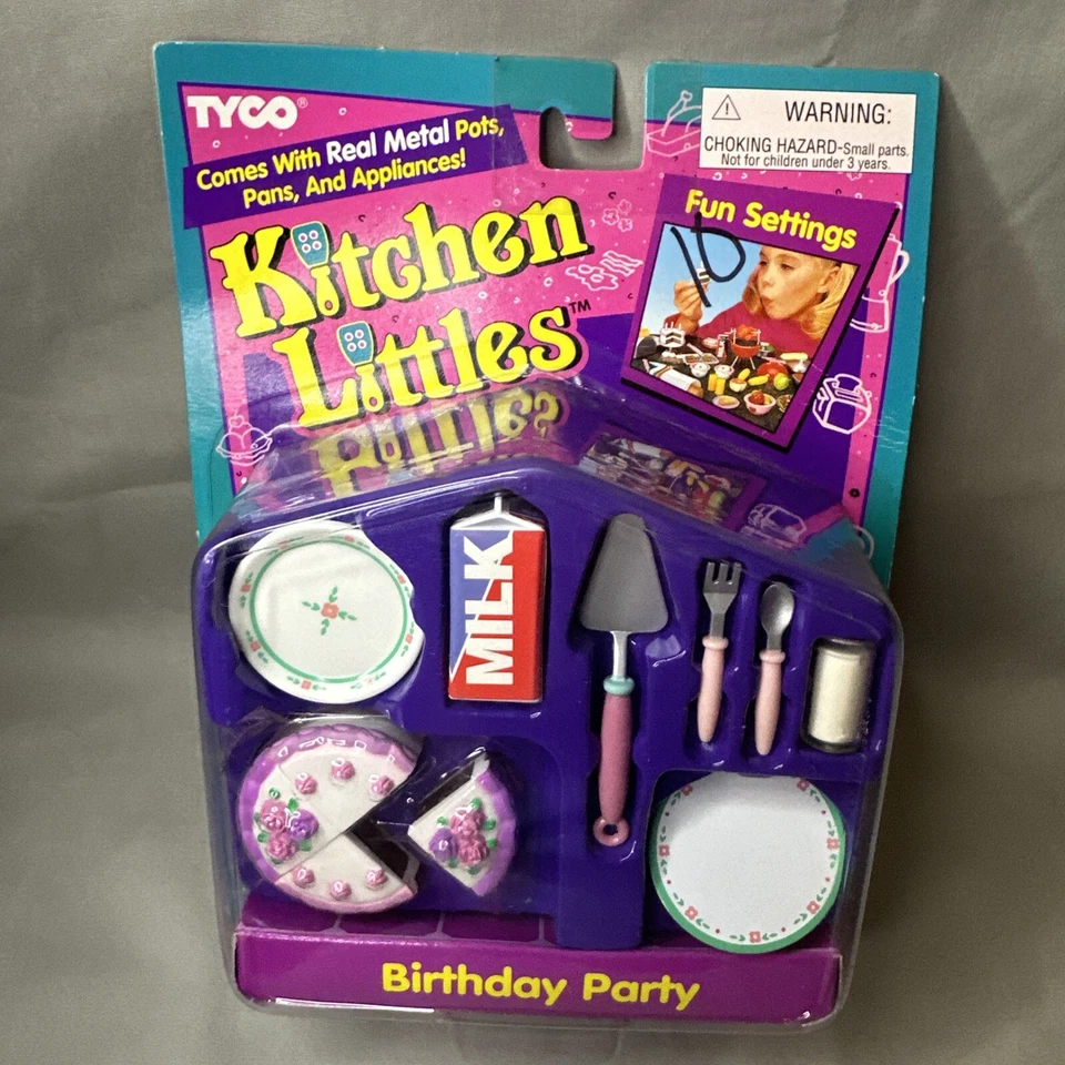 TYCO Barbie Clone Kitchen Little Birthday Party Set NIB Made For Barbie & Clones - Image 1 of 4