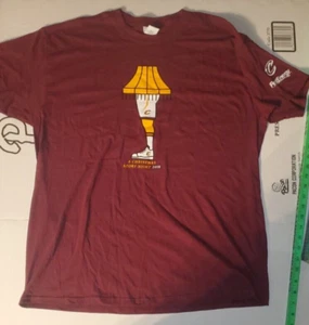 Leg Lamp T-Shirt Christmas Story Cleveland Cavs SGA 2018 Adult XL Wine Color - Picture 1 of 7