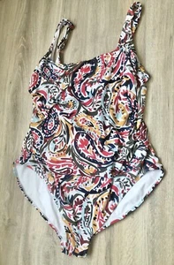 Women’s Anne Cole Beautiful Paisley Print One Piece Swimsuit Size 20 W - Picture 1 of 5