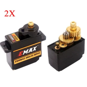 2PCS EMAX ES08MD II metal gear digital micro servo for align trex 450/250 - Picture 1 of 3
