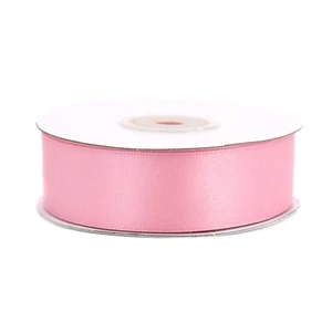 Doppelseitiges Satinband 25mm x 20m Schleifenband Geschenkband Stoffband Rosa - Bild 1 von 9