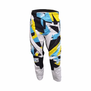 PULSE STORM KIDS YOUTH BLUE & YELLOW MOTOCROSS MX BMX MOUNTAIN BIKE PANTS - Picture 1 of 1