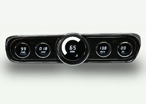 Ford Mustang Digital Dash Panel for 1965-1966 Gauges by Intellitronix White LEDs - Picture 1 of 7