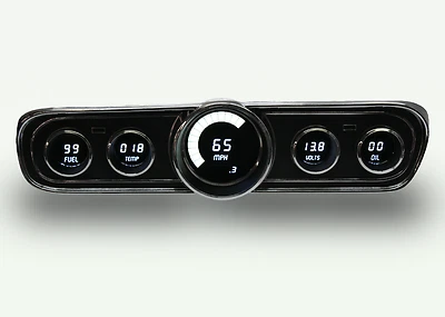 Ford Mustang Digital Dash Panel for 1965-1966 Gauges by Intellitronix White LEDs - Image 1 of 4