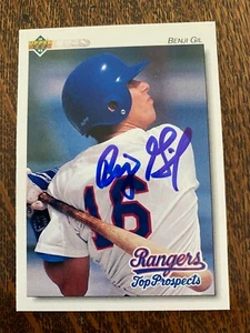 BENJI GIL TEXAS RANGERS HANDSIGNIERT SIGNED 1992 UPPER DECK TOP PROSPECTS #174 - Bild 1 von 2