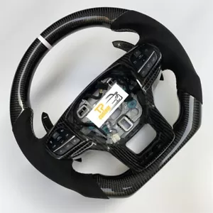 Real Carbon Fiber Steering Wheel For Ford Explorer XLT /ST 2020 2021 Paddles - Picture 1 of 6