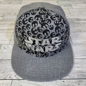 Star Wars Hat Youth Adjustable Snapback Gray Cap Logo Flat Bill