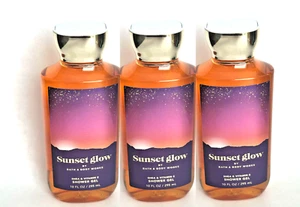 3 BATH & BODY WORKS SONNENUNTERGANG GLOW SHEA DUSCHGEL KÖRPERWÄSCHE 10 FL OZ NEU - Bild 1 von 2