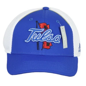 NCAA Adidas Tulsa Golden Hurricane 347AZ Billete Curvo Camiseta Malla Adulto Sombrero Gorra - Imagen 1 de 7