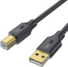 QgeeM Usb Printer Cable 10Ft Usb 2.0 Type A Male to Type B Male Printer Scanner
