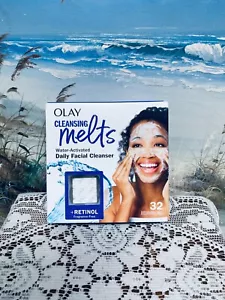 Olay Cleansing Melts + Retinol Water-Activated Daily Facial Cleanser 32 New - Picture 1 of 5