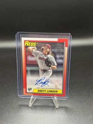 2025 Topps Series 2 RHETT LOWDER RC Rookie 1990 35th Anniversary AUTO Reds - Image 1 of 2
