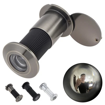 Alloy 200 Degree with Rotating Privacy Cover Door Viewer Peephole for 1.8-3 inch - image 1 of 4