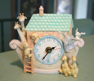 Russ Berrie Noah's Managerie Hanging Wall Clock w/ Box Works Includes Battery - Picture 1 of 12