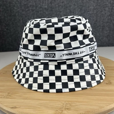 Vans Off the Wall Bucket Hat Cap Size M/L Adult Black White Checkered Spicolli - Image 1 of 4