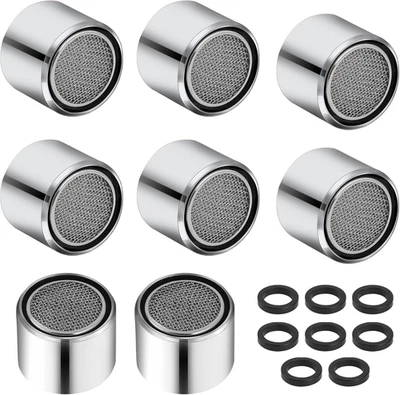 INNOHHUSTLE Faucet Aerator for Kitchen and Bathroom Sink, 8 Pcs Female Thread Chrome Brass 5