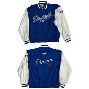 Vintage Los Angeles Dodgers Pro Player Windbreaker Jacket Size XL Mike Piazza - Picture 1 of 17