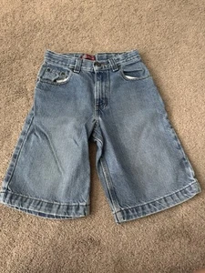 Vintage Faded Glory Loose Fit Blue Denim Shorts Boys 10 Adjustable Waist - Picture 1 of 7