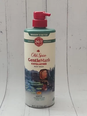 Old Spice Gentleman's 去角质沐浴露,檀香木 + 芦荟,26 液量盎司 — 第 1/2 张图片