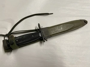 Vintage US Military M7 BOC Bayonet Knife With USM8A1 PWH Scabbard Sheath - Picture 1 of 12