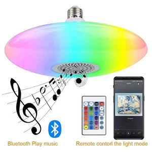 Lampadina LED Bluetooth Lampada per Musica con Cassa Altoparlante Luce RGB E27 - Foto 1 di 5