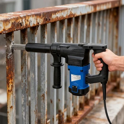 Pistola eléctrica para eliminar el óxido 110V 1100W aguja escalador cincel a chorro Foto 1 de 4