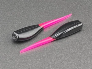 (24)  2" SLAB HUNTER "Black/Pink Tail" GRUBS BAIT JIGS CRAPPIE BABY SHAD - Picture 1 of 1