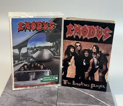 Lot of 2 Exodus Cassette Tapes The Lunatic Parade / Impact Is Imminent  Foto 1 de 4