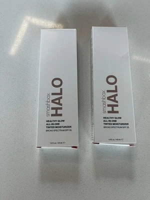 Set Of 2 Smashbox Halo MEDIUM TAN Tinted Moisturizer 1.4 fl oz Healthy Glow - Image 1 of 4