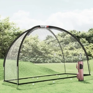 vidaXL Rete da Pratica Golf Nera 118,1"x59,1"x82,7" Poliestere - Foto 1 di 9