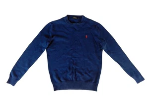 Polo Ralph Lauren USA Men's Designer Navy Blue Knit Cotton Sweater Jumper - XS - Picture 1 of 10