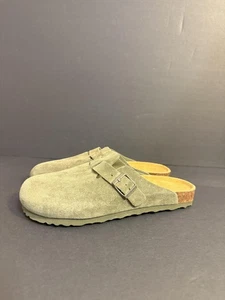 Birkenstock Boston Clogs Schuhe Herren Größe 8 Olivgrün Wildleder Weichbettung 41 - Bild 1 von 7