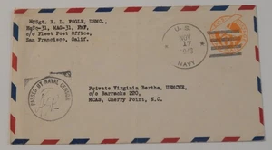 Marine Air Group 31 FPO (Funafuti Ellice Islands, Tarawa Inszenierung) WW2 zensiert - Bild 1 von 2