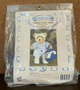 Vtg Treasured Toggery Bear Outfit "Match Point Mike" Tennis Player #82065 NEW - Afbeelding 1 van 4
