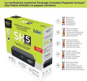 DigiQuest SH5 Receptor TDT HD DVB-T2 HEVC Euroconector HDMI SCART, USB LAN RJ-45 - Imagen 1 de 10