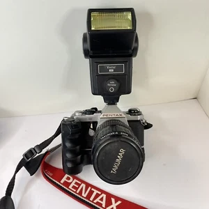 Pentax ME Super 35mm Film Camera Bundle w/ SMC Pentax-A Zoom 28-80mm Lens & Accs - Picture 1 of 18
