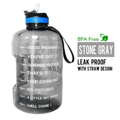 Botella de Agua 3.78 y 2.20 Litros Gallon Water Bottle Motivational Time Marker - Image 1 of 4
