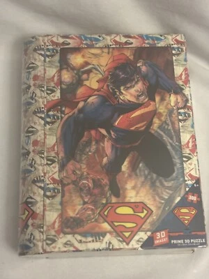 Superman Prime 3D Puzzle 300 Pc DC Comics Milton Bradley SEALED NEW 12 x 18" BGS - Image 1 of 4