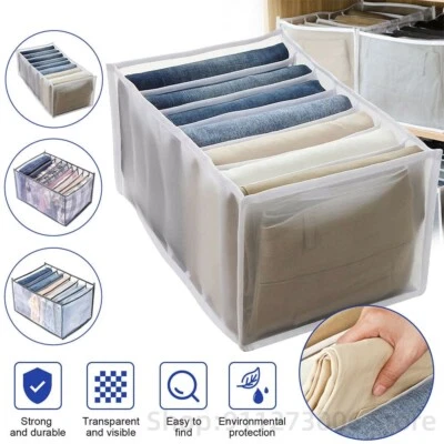 Jeans T-shirt Storage Boxes Organizer Drawers Clothes Separator Boxes - Image 1 of 4