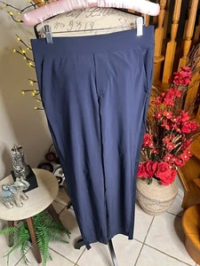 Athleta Women’s Lightweight Silky Taupe navy Blue Ankle Cargo Pants Size 2 - Picture 1 of 13